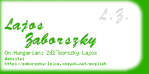 lajos zaborszky business card